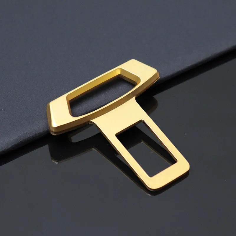 Metal car interior silencer insert shown in matte black, gold, and silver colour options