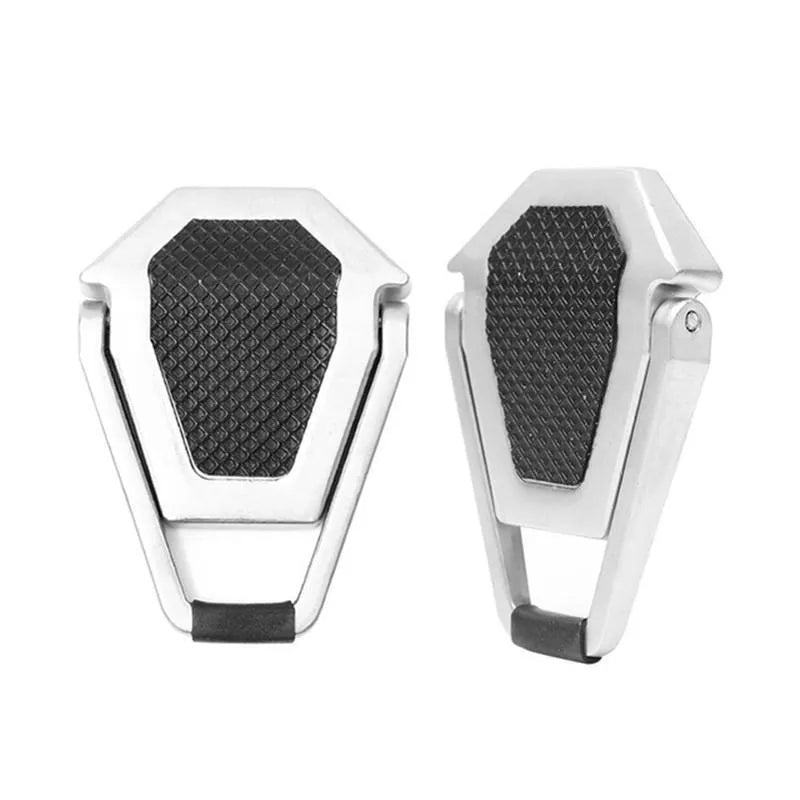 Compact foldable aluminum alloy laptop bracket with 3M adhesive for screen support