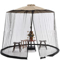 Outdoor mosquito net umbrella tent with heavy fabric sunshade in beige, black, or brown colours