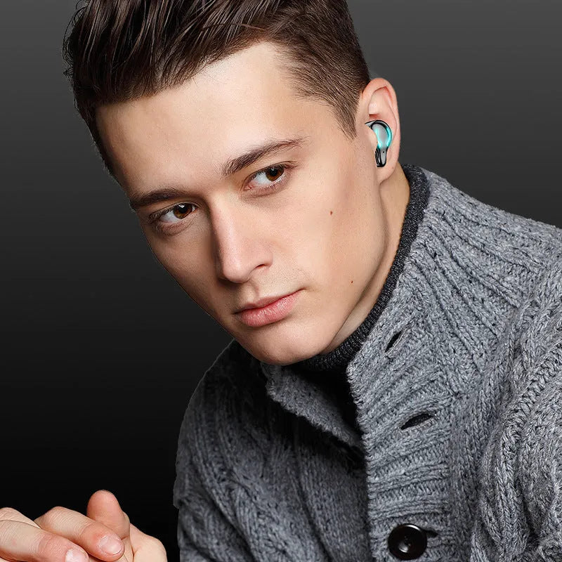 Black in-ear Bluetooth gaming headset with no delay for mobile e-sports on smartphone