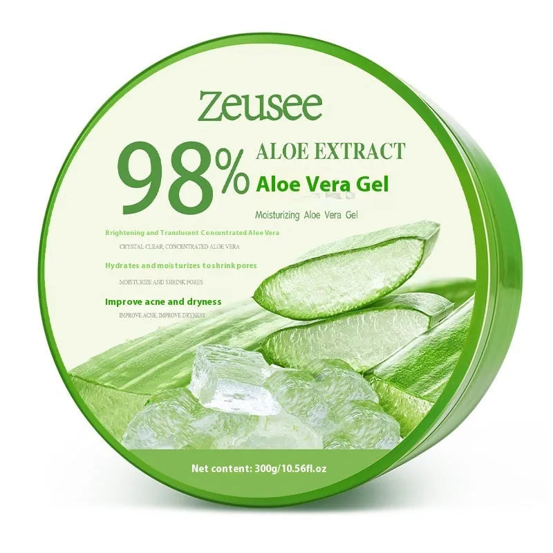 300g jar of 98% aloe vera facial gel with spoon applicator