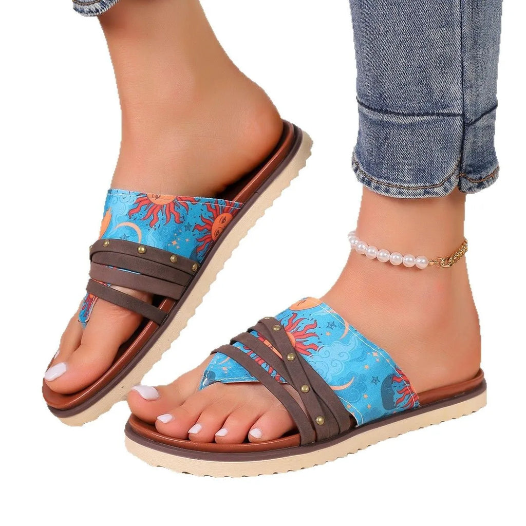 Women's plus size casual flip-flops in a candy colour with artificial PU upper and rubber sole.