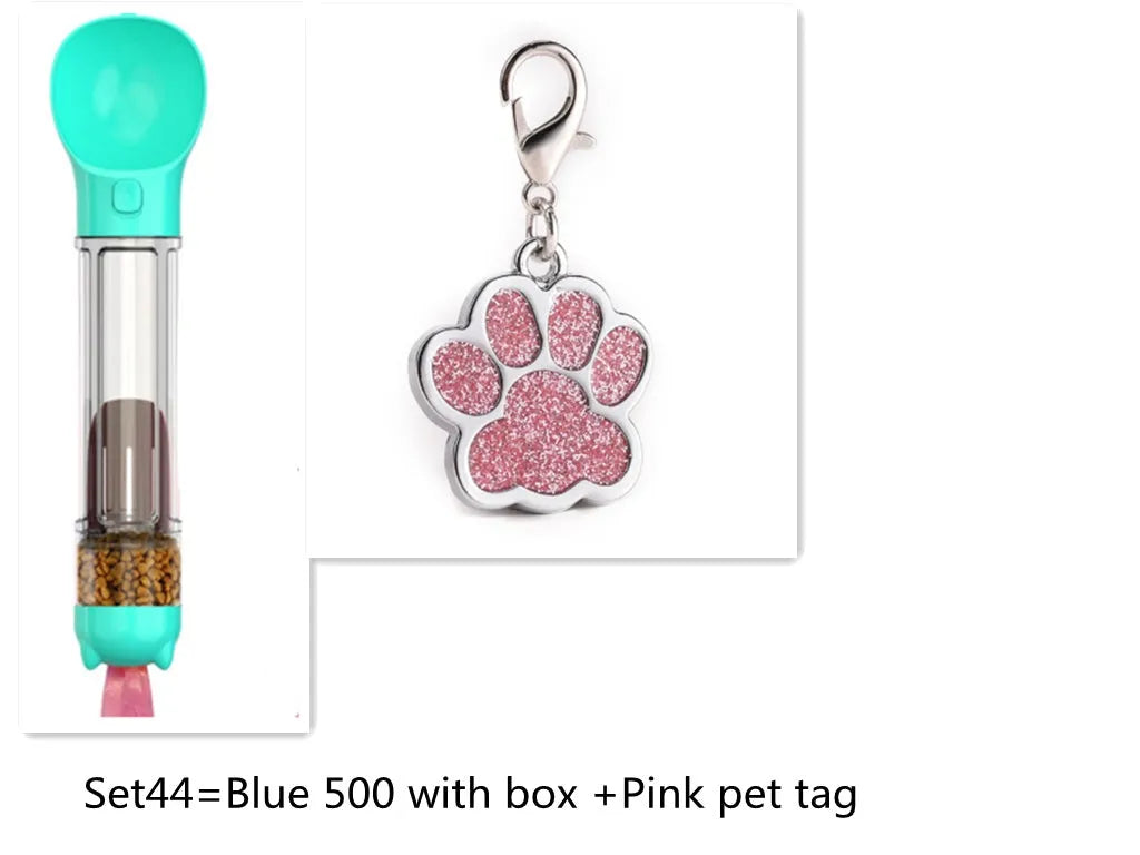 300ml pet multifunctional water cup in ABS plastic, portable dog travel bottle with colour options