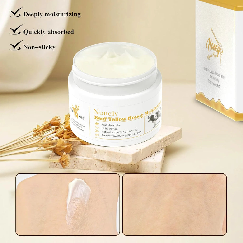 50g jar of honey tallow moisturising cream for dry and combination skin