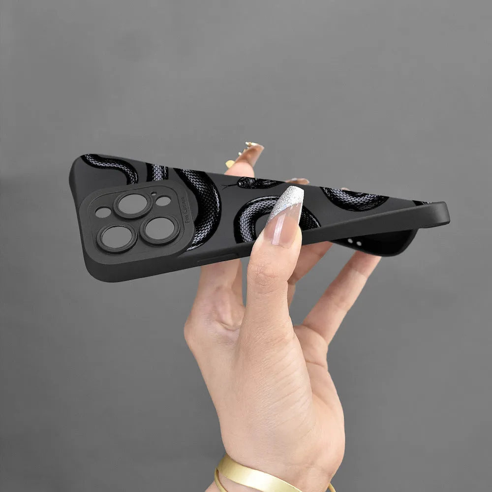 Soft shell protective cover for Apple iPhone in black, shockproof and anti-fingerprint design