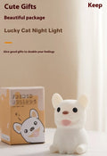 Silicone USB night light with cartoon animal design and dimming function for bedroom ambience