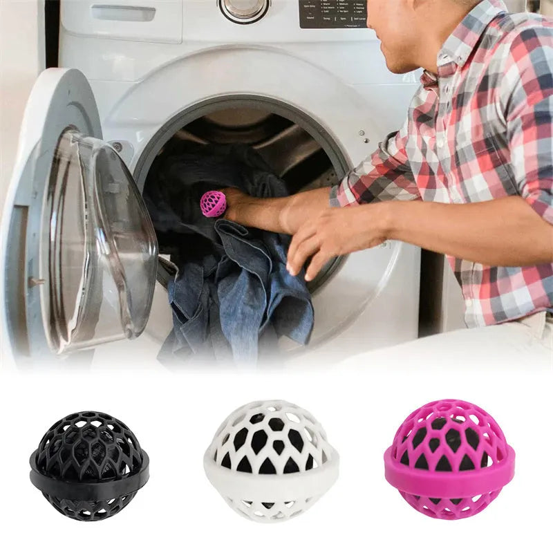 Reusable sticky bag cleaning ball in black, pink or white for backpack, purse and handbag linings, made from PP and TPR with plastic case