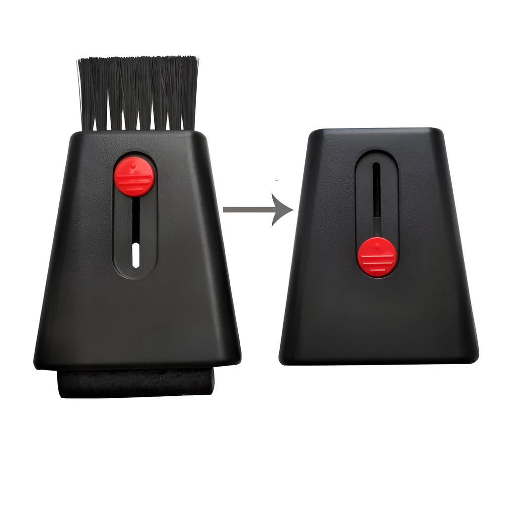 Retractable computer cleaning brush with ABS PP wool bristles for electronics air outlet dusting