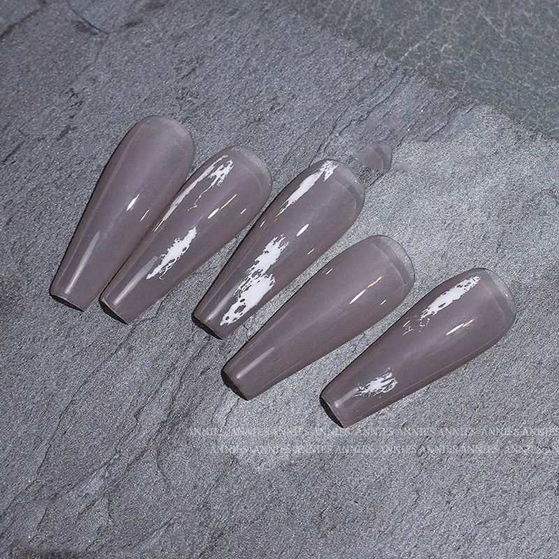 2.8cm transparent silicone French nail art stamp with cover and scraper set for printed nail designs