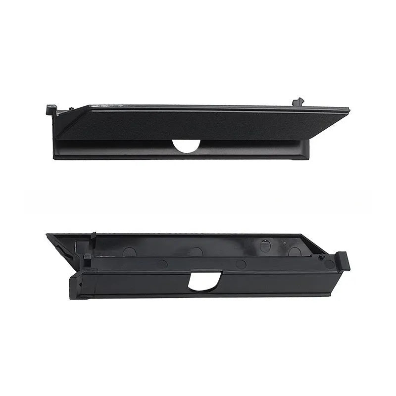 Black PS4 Pro hard drive bottom cover replacement part with baffle strip.