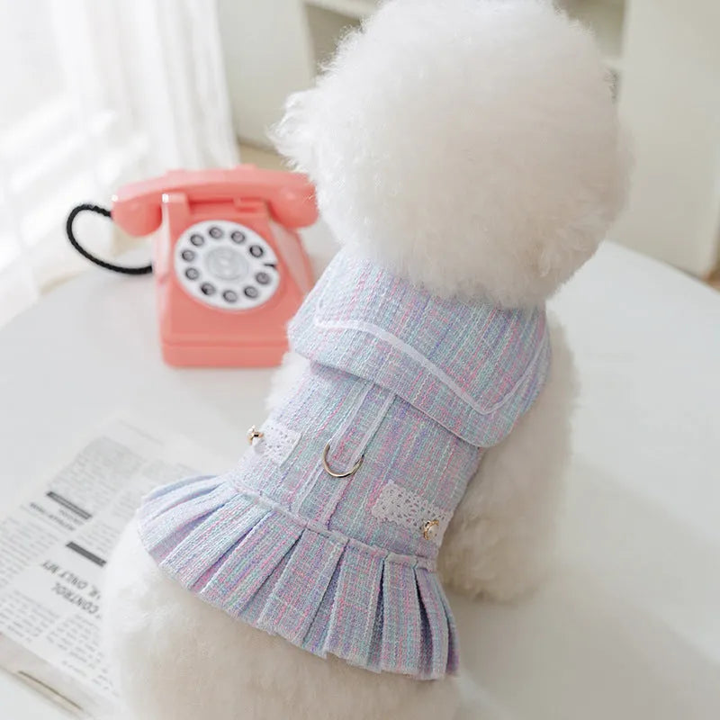 Salem purple and A & L pink polyester pet clothes for small dogs and cats in sizes S, M, L, XL