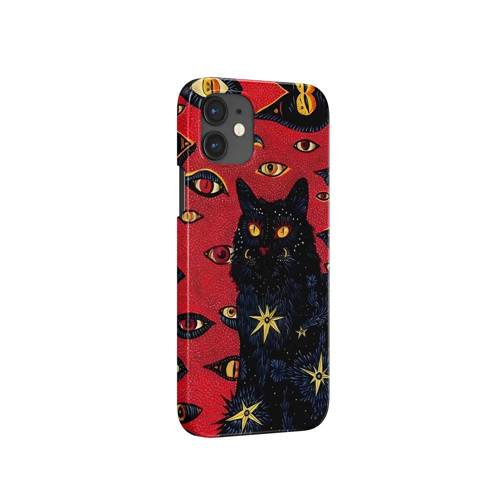 Retro cat eye design iPhone case in frosted hard shell for iPhone protection