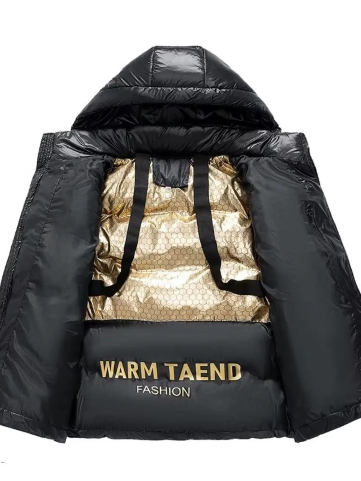 Thickened couple's cold-proof cardigan jacket in style 9956 with white duck down filling and chlorine fibre shell