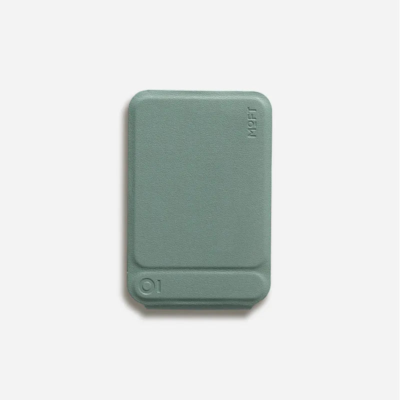 Multifunctional magnetic mobile phone holder and case in black showing dimensions and construction