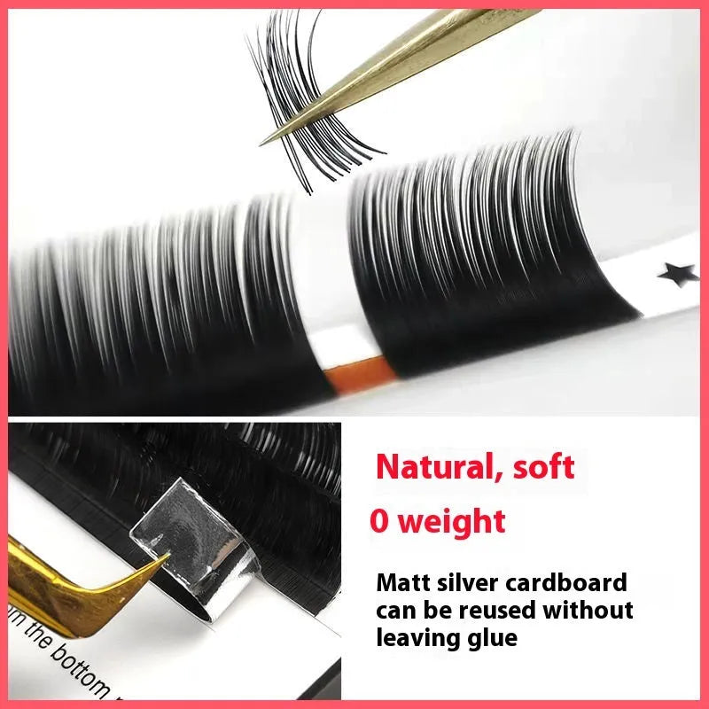 Close-up of 16-row dense false eyelashes in mink hair, showing matte texture and full length.
