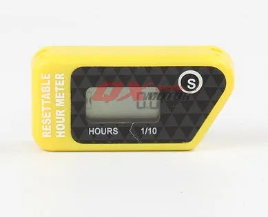 Black waterproof LCD maintenance timer for ATV motorcycle motorboat lawn mower generator service reminders