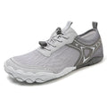 Five finger non-slip upstream shoes in army green with natural rubber soles for hiking and wading