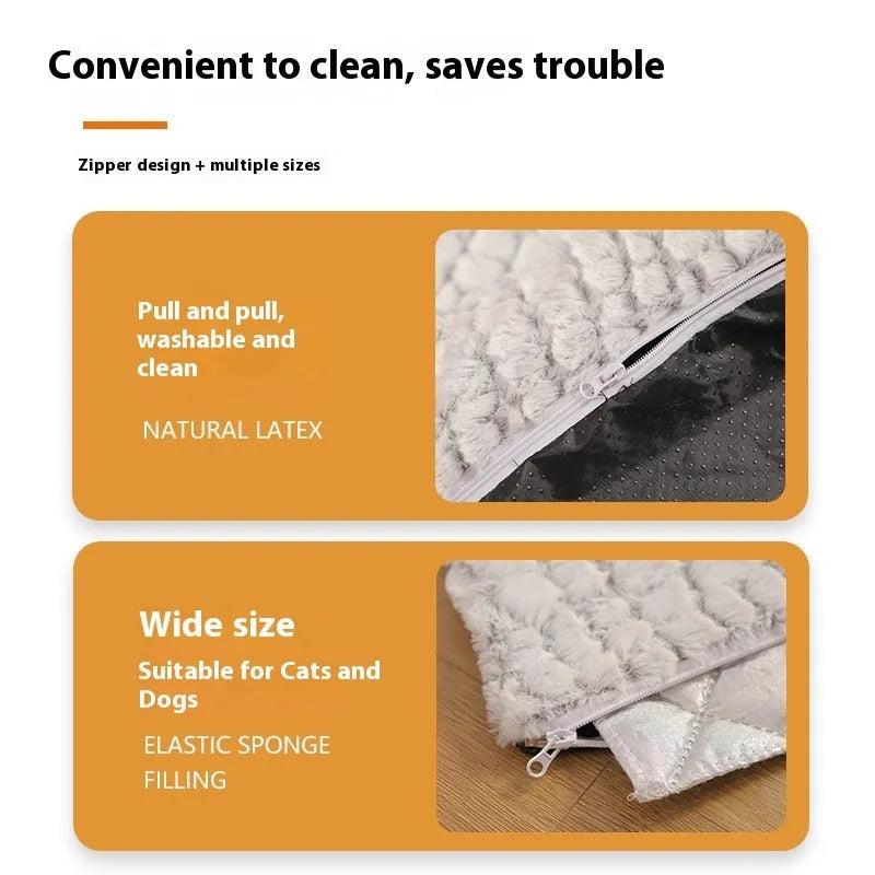 Extra large PV velvet cat bed nest, also available in large size, for indoor or cage use