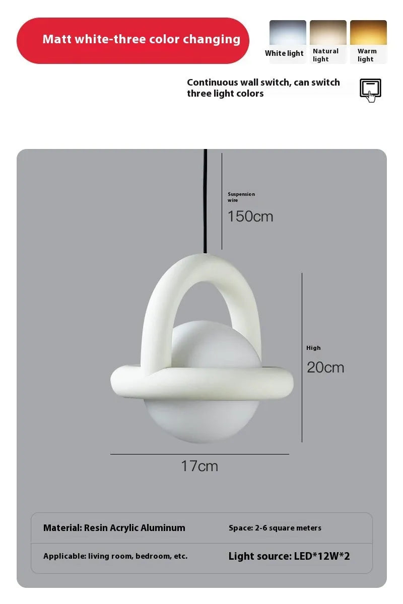 Nordic pendant lamp with adjustable cable in matte black, white, green or grey finish