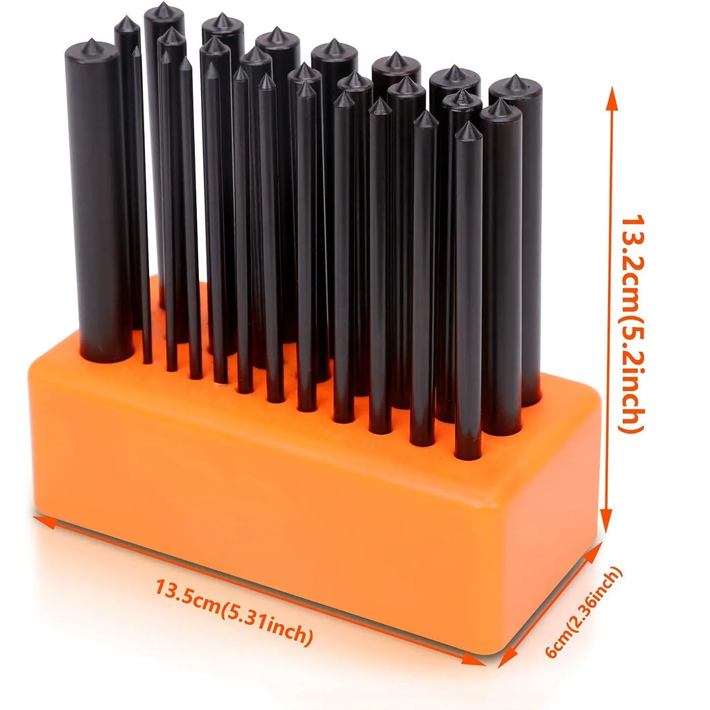 Orange punch needle tool with metal mould accessories for textile crafts