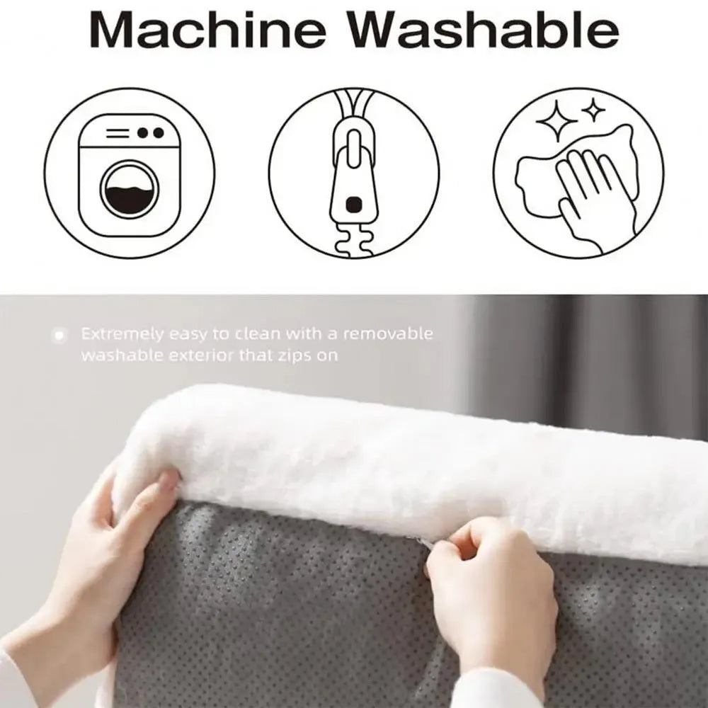 Plush sofa-shaped pet bed for cats and small dogs with removable cover and anti-slip bottom