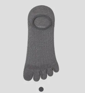 Modal cotton five-finger boat socks in black, dark grey, khaki, light grey and white colours