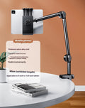 Alloy desktop bracket holding phone with remote control for live streaming