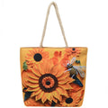 Cotton linen shoulder bag with double straps and horizontal square shape showing open pocket and internal zipper organisation