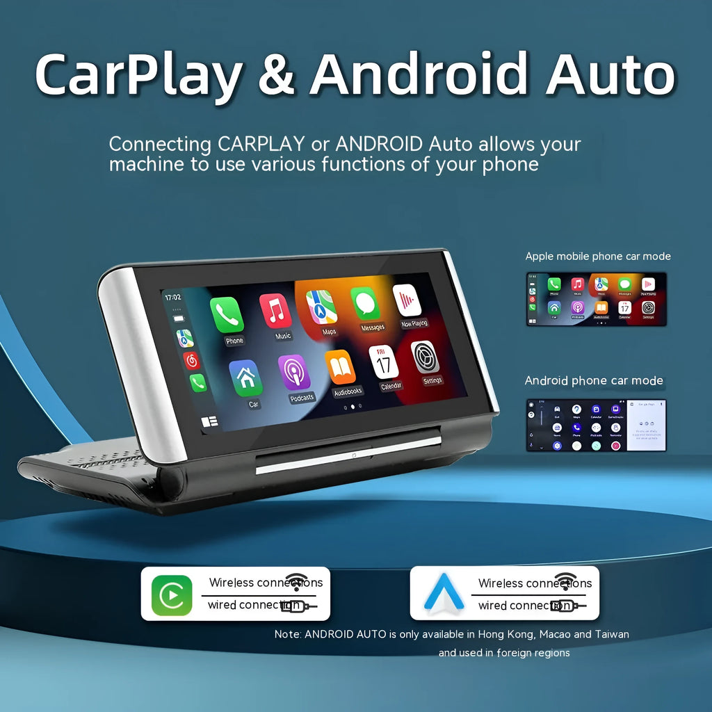 6.86 inch wireless Carplay MP5 player for car dashboard with cables