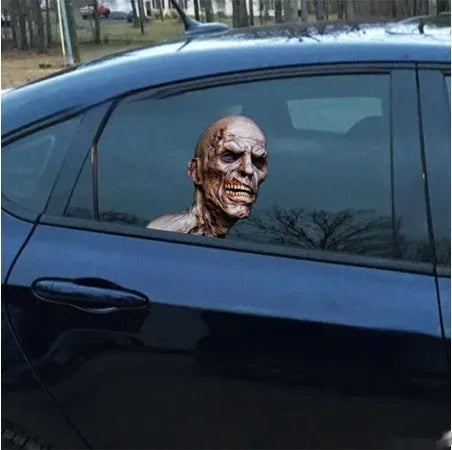 3D zombie horror car window sticker set, Pet material, 25x23 cm, left and right pair pack