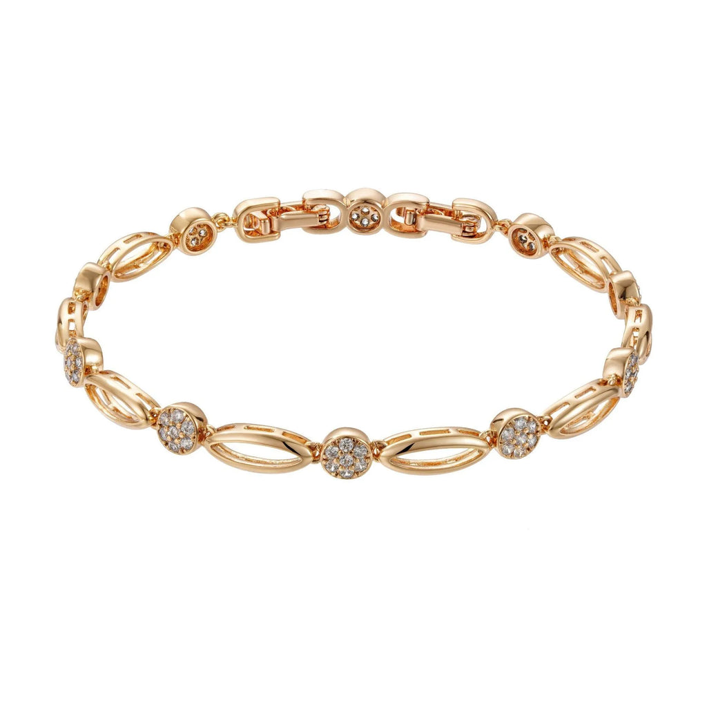 Golden hollow carved copper bracelet with U-shaped design for women
