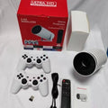 M300MAX portable projection game machine in white or red packaging with wireless gaming handles