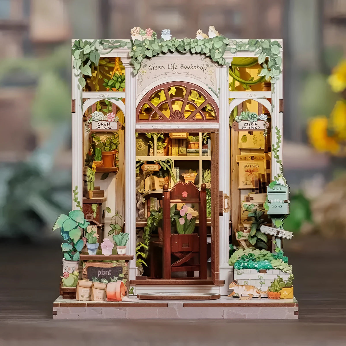 Wooden puzzle craft kit 3D model assembled size 15.5x16.3x19.3cm style1 colour option