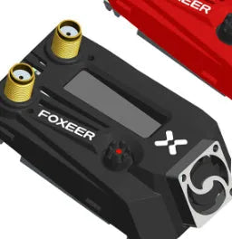 Black Wildfire FPV dual receiver video glasses for drone racing, compatible with Fatshark.
