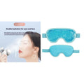 White rechargeable portable cold and hot compress eye mask with carrying case and accessories