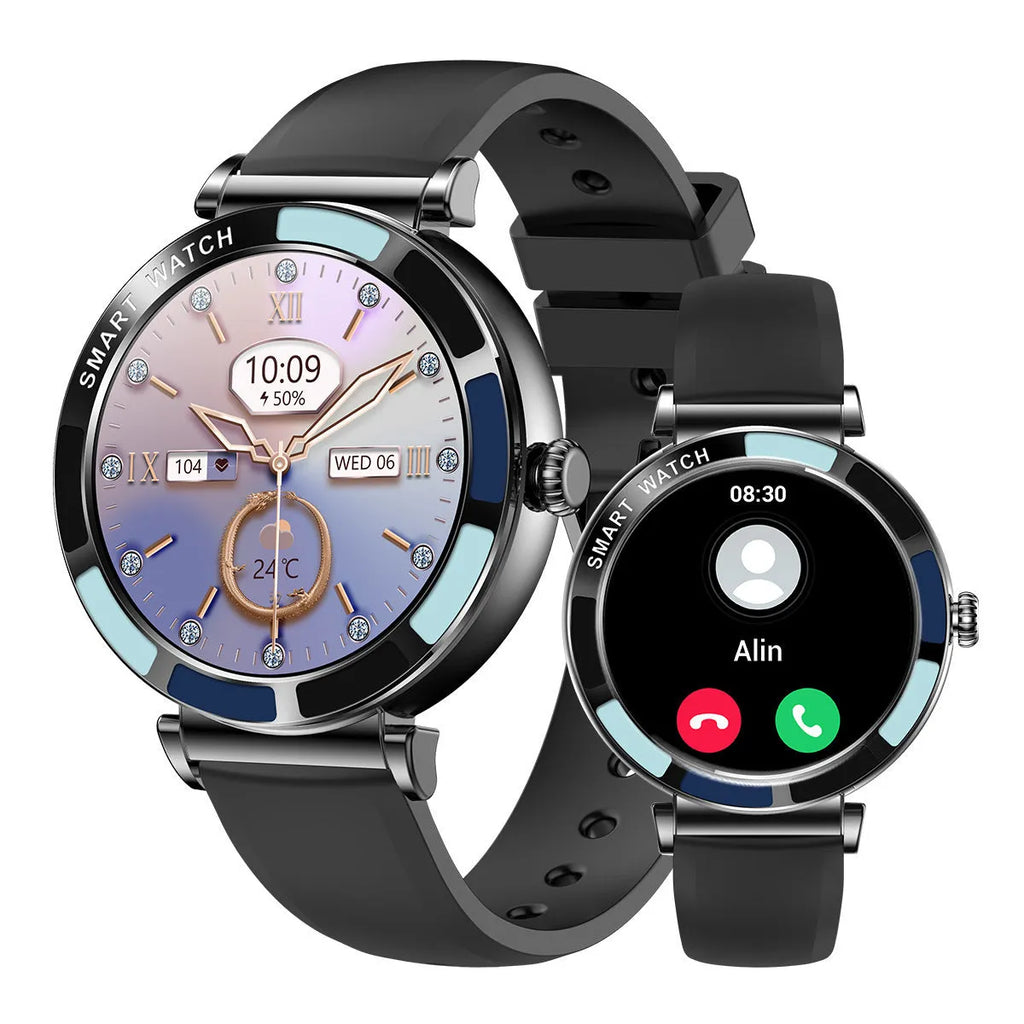 H20 smart watch for women in pink with TFT screen and Bluetooth calling feature