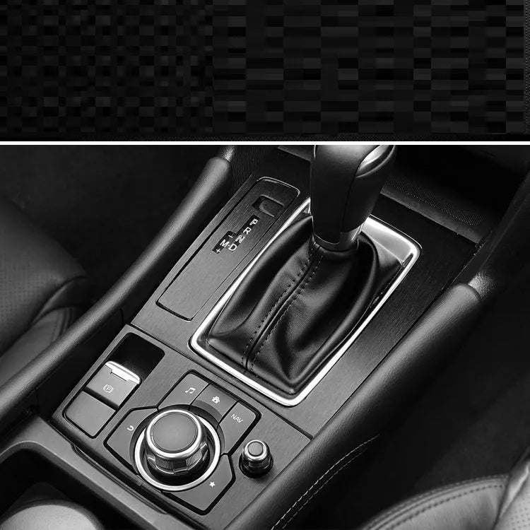 Unksera car interior modification kit with vinyl sticker sheets for dashboard, centre console, and door handles.