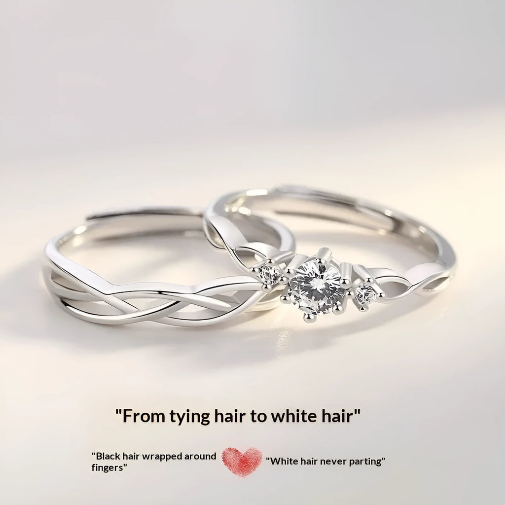 Couple's ring in zinc alloy with electroplating, shown in heart, leaf, U-shape, or geometric shape for men or women.