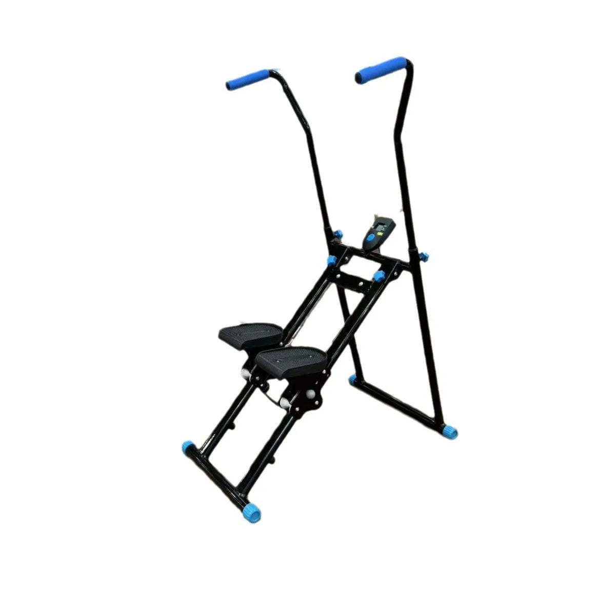 Starlight White foldable treadmill and indoor climbing frame fitness machine for home use.