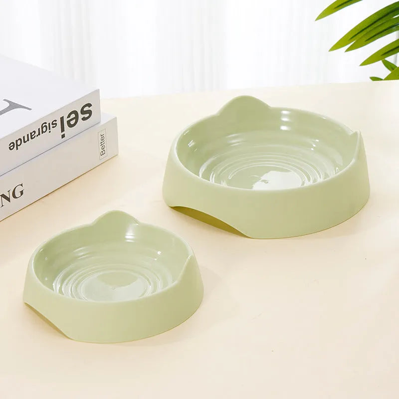Ceramic slow feeder dog bowl with puzzle maze design in blue, green, or pink colour for fast-eating dogs
