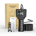Waterproof HD inspection endoscope camera with 8mm probe and rigid cable for auto repair