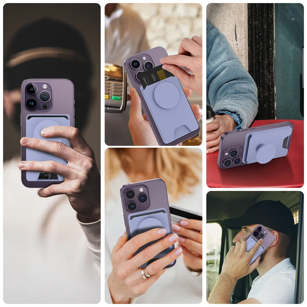 Minimalist magnetic phone airbag holder for Apple iPhone in five colour options