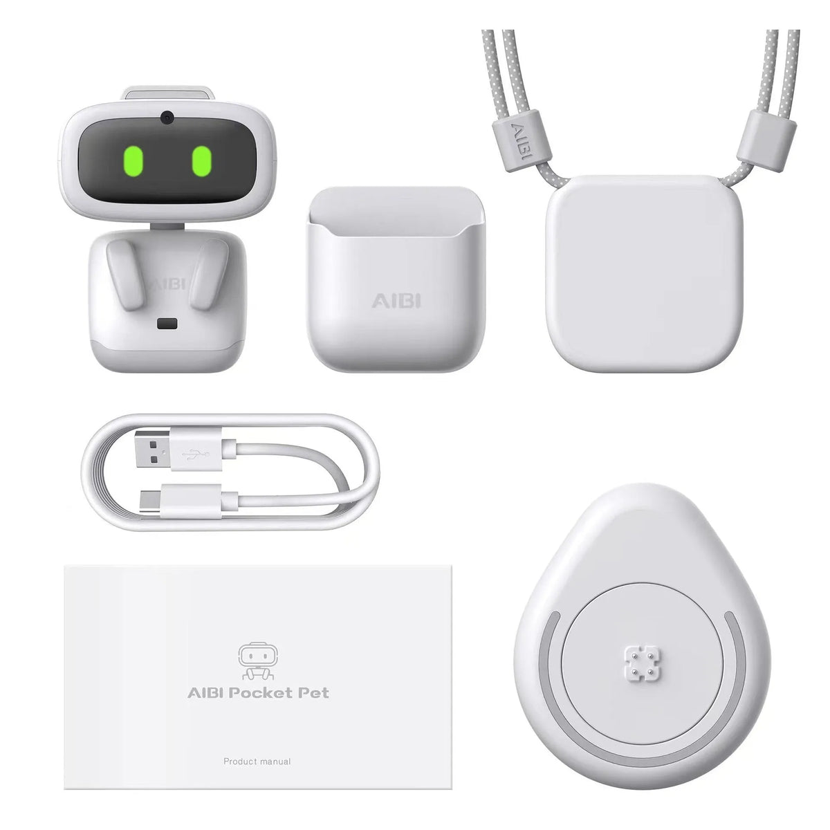 White pocket robot with GPT support and integrated camera