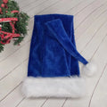 Extra long 1.5m plush polyester Christmas hat for festive decorations, 30 x 150cm