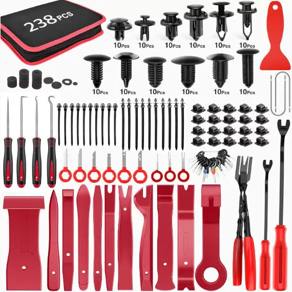 13-piece oil seal screwdriver hook set in blue with Oxford strap cloth bag for auto repair disassembly