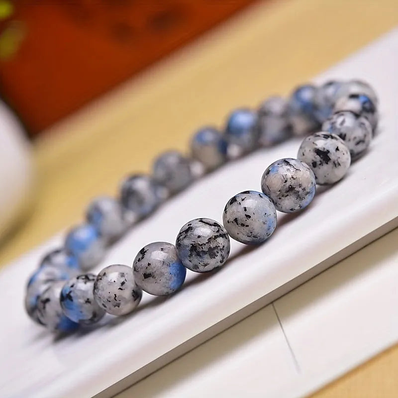 Handmade K2 azurite geometric beaded bracelet in new Chinese style