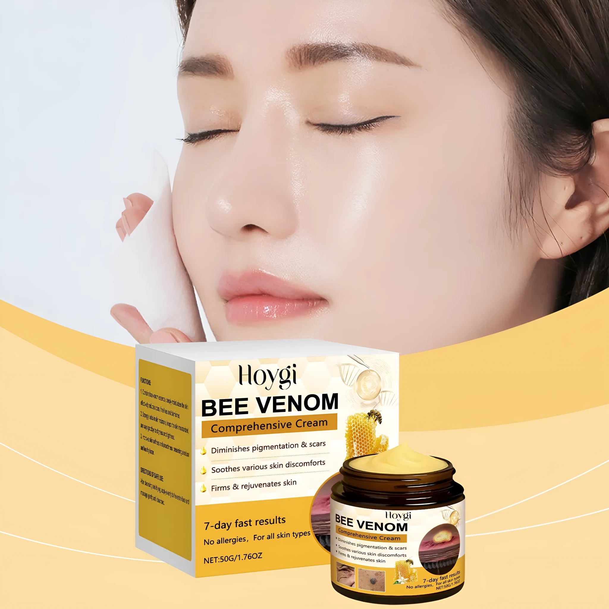 50g jar of neck firming cream with hyaluronic acid and collagen
