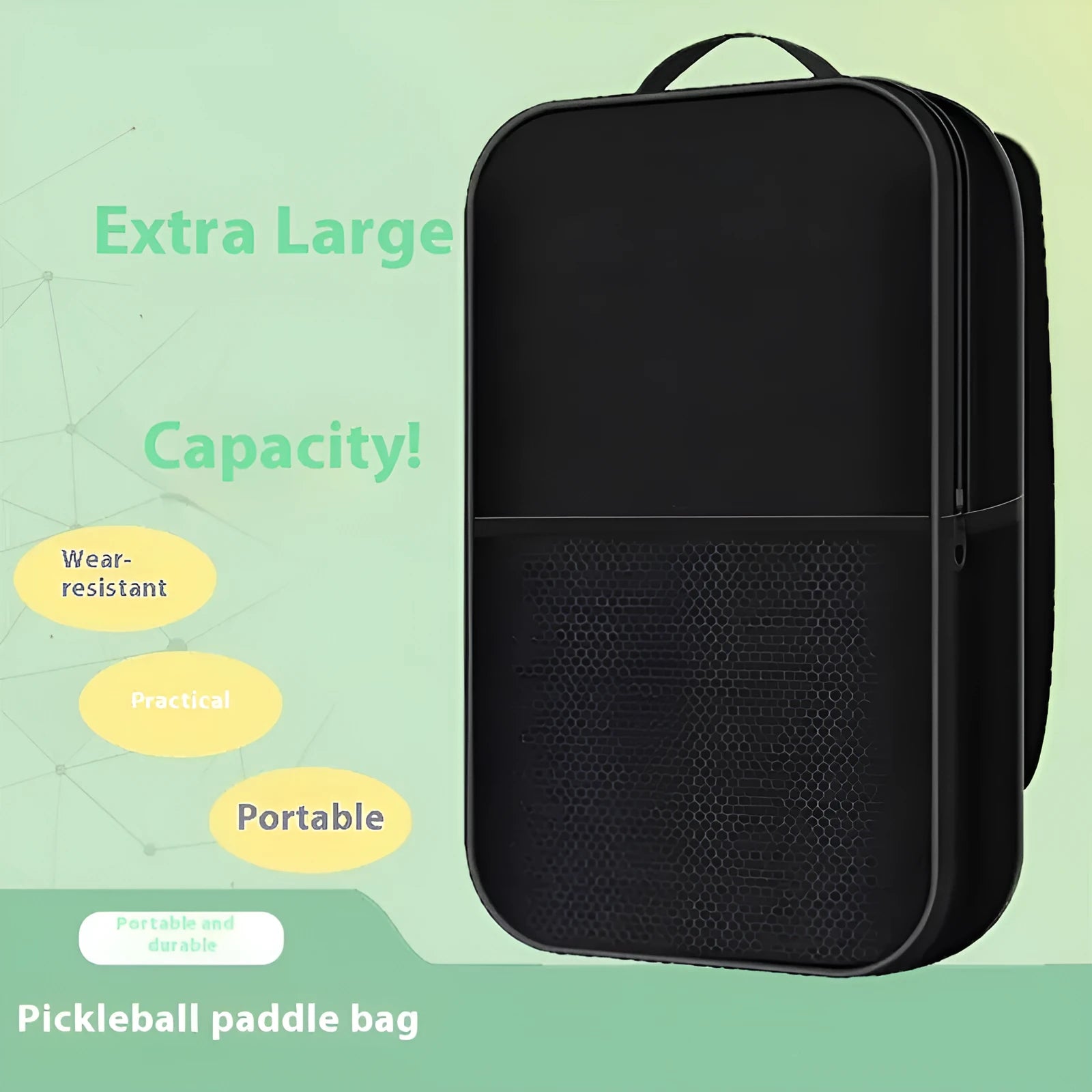 Large capacity polyester fibre portable bat bag for rackets and buggy gear in colour options