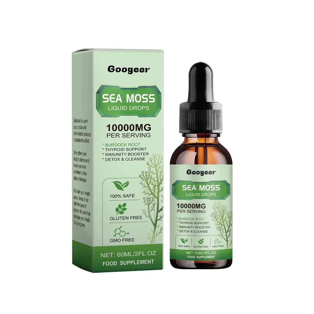 Googeer sea moss liquid drops body treatment 60ml bottle with traditional Chinese medicine extract
