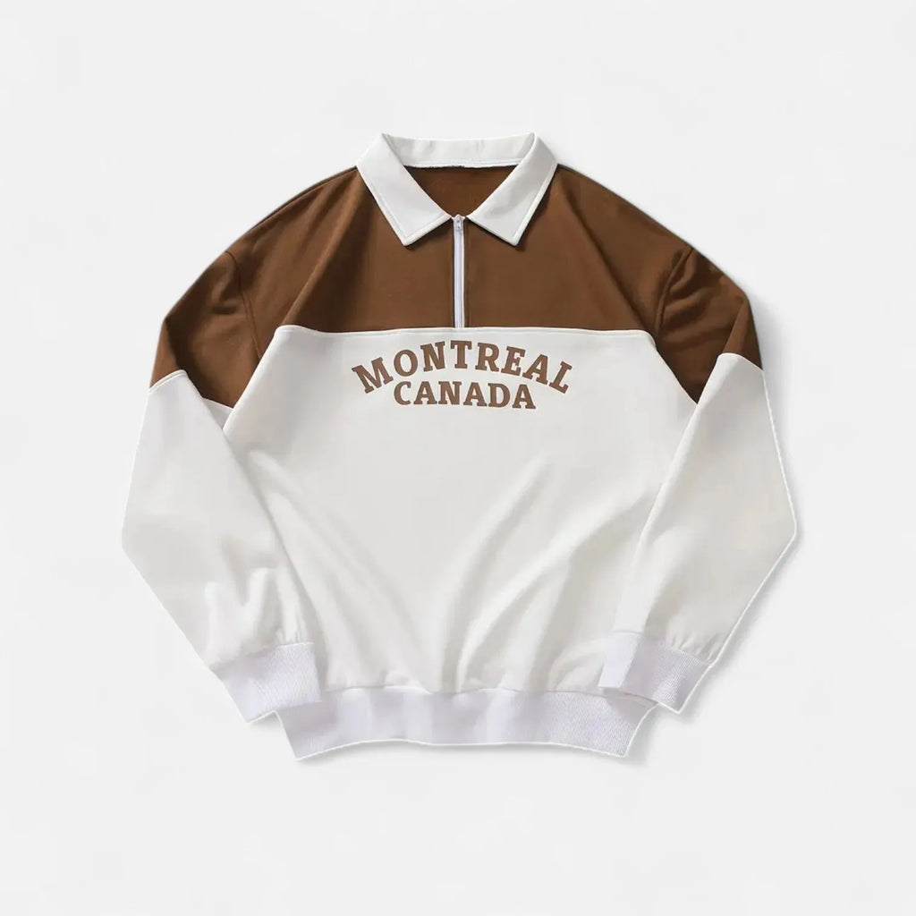 Autumn winter new 3D digital printing stand collar sweater pullover in 153 NSLLWY33 style on model
